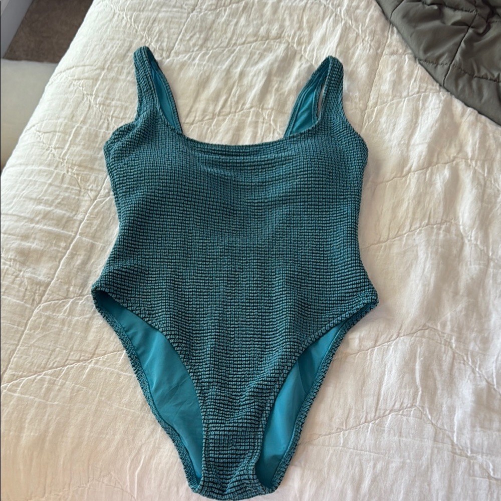Aerie Babewatch lurex one piece shine swimsuit
